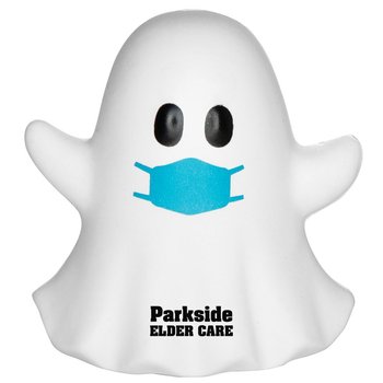 Ghost Wearing PPE Mask Stress Reliever - Personalization Available from Positive Promotions