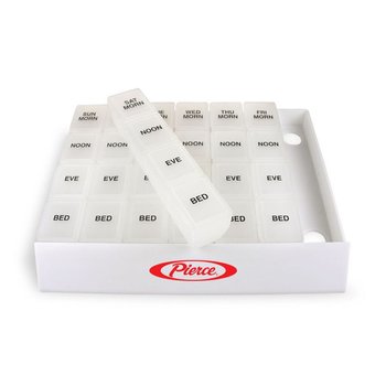 Clear XL Medicine Tray Pill Box Organizer Box - Personalization Available from Positive Promotions