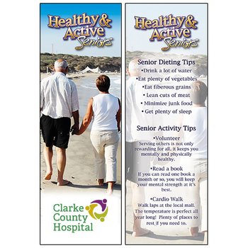 Active and Healthy Seniors Bookmark - Personalization Available from Positive Promotions