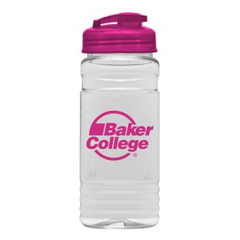 Clear Sports Bottle With Flip Top Lid- 20 Oz - Personalization Available from Positive Promotions