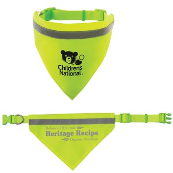 Reflective Pet Bandanna With Buckle Closure - Personalization Available from Positive Promotions