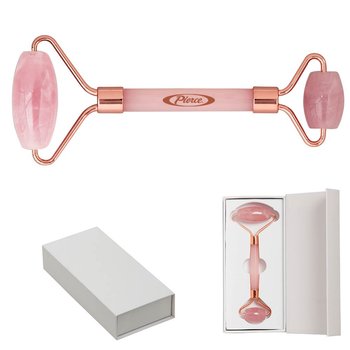 Rose Quartz Face Roller - Personalization Available from Positive Promotions