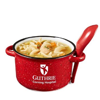 Campfire Soup Bowl 20-Oz. With Spoon - Personalization Available from Positive Promotions