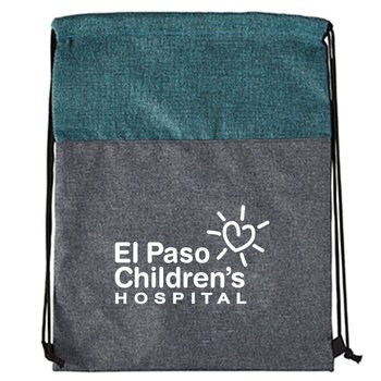 Heathered Drawstring Backpack - Personalization Available from Positive Promotions