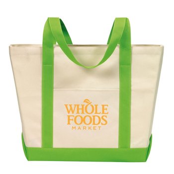 Two-Toned Boater Bag - Personalization Available from Positive Promotions