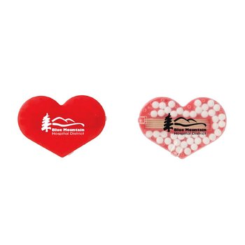 Heart Shape Mints and Picks - Personalization Available from Positive Promotions