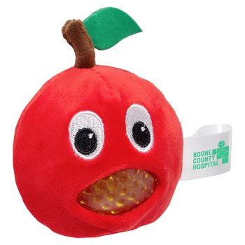 Apple Stress Busters Plush & Gel Squeeze Toy - Personalization Available from Positive Promotions