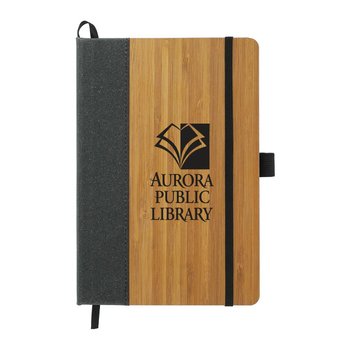 Eco-Friendly Bamboo Bound Journal Book - Personalization Available from Positive Promotions