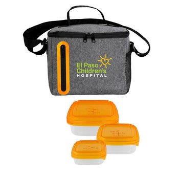 Deckert 3 Food Container Lunch Set - Personalization Available from Positive Promotions