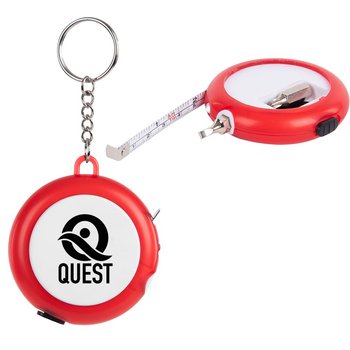 Multi-Tool Tape Measure Key Chain with Light - Personalization Available from Positive Promotions