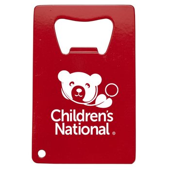 Stainless Steel Credit Card Bottle Opener - Personalization Available from Positive Promotions