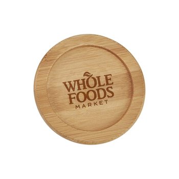 Bamboo Coaster - Laser-Engraved Personalization Available from Positive Promotions