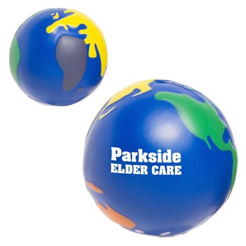 Multi-Color Earth Stress Reliever - Personalization Available from Positive Promotions