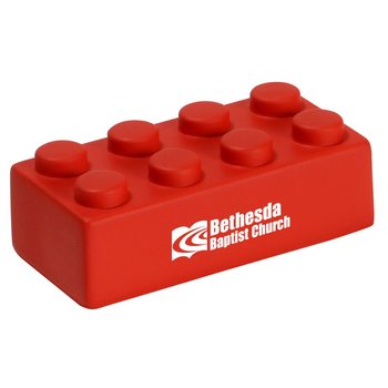 Building Block - Individual Pieces Stress Reliever - Personalization Available from Positive Promotions