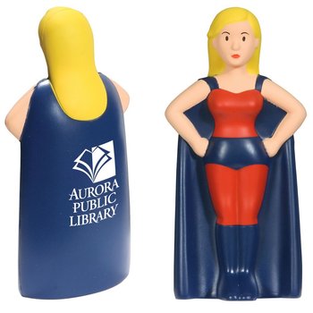 Super Heroine Stress Reliever - Personalization Available from Positive Promotions