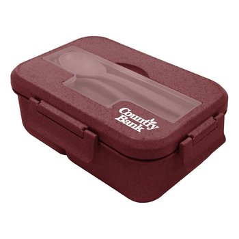 Wheat Bento Box - Personalization Available from Positive Promotions