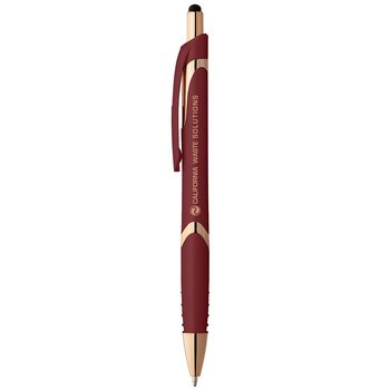 Avery Classic Rubberized Pen with Rose Gold Accents - Personalization Available from Positive Promotions