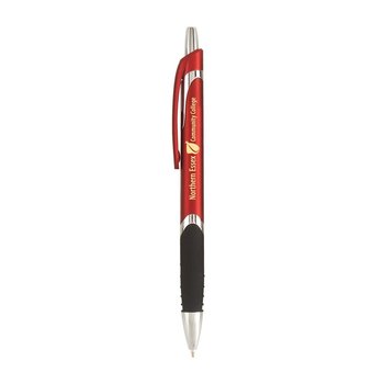 Avery Rubber Grip Plastic Pen with Metallic Accents - Personalization Available from Positive Promotions
