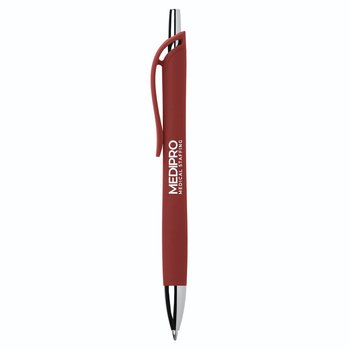 Barcelona Soft-Touch Plastic Ballpoint Pen - Personalization Available from Positive Promotions