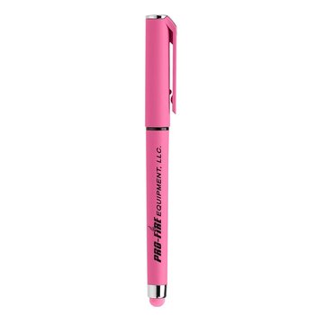 Breast Cancer Awareness Gel Stylus Pen With Removable Cap - One-Color Personalization Available from Positive Promotions