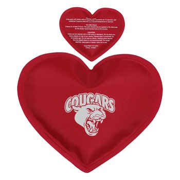 Heart-Shaped Nylon-Covered Hot/Cold Pack - Personalization Available from Positive Promotions