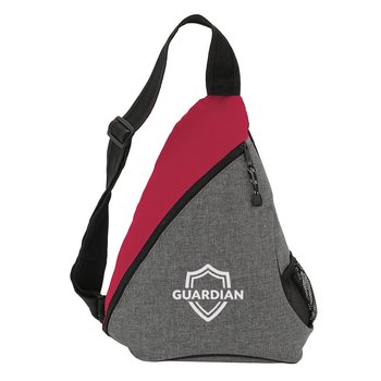 Two-Tone Heathered Sling Bag - Personalization Available from Positive Promotions