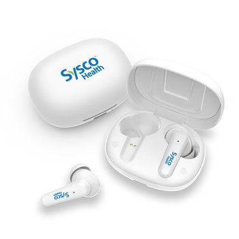Noise Isolating Wireless Earbuds in Case - Personalization Available from Positive Promotions