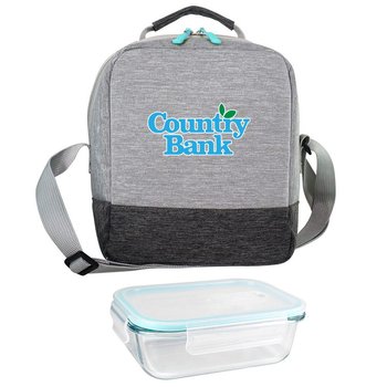 Handy Glass Container Lunch Set - Personalization Available from Positive Promotions