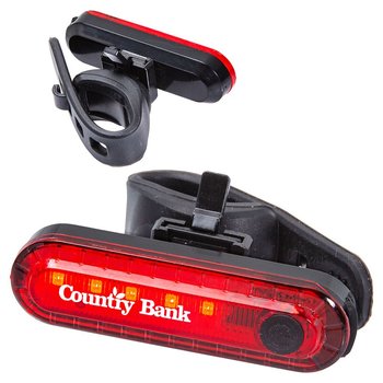 Rechargeable Bike Tail Light - One-Color Personalization Available from Positive Promotions