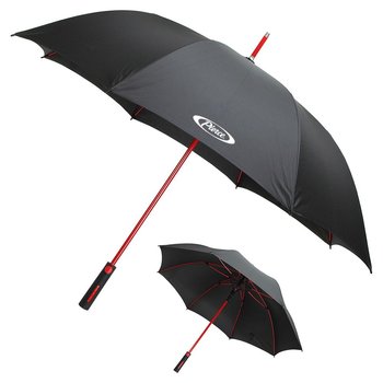 Auto-Open Umbrella with Contrasting Color Frame - Personalization Available from Positive Promotions