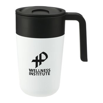 Stainless Steel Mug With Recycled Plastic Liner - 16 Oz. - Personalization Available from Positive Promotions
