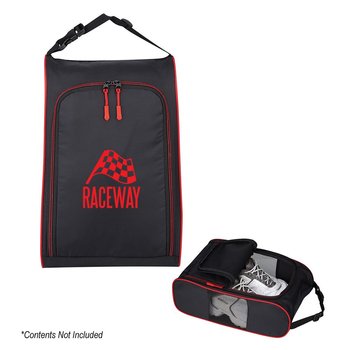 Side-mesh Shoe Bag with Carrying Handle - Personalization Available from Positive Promotions