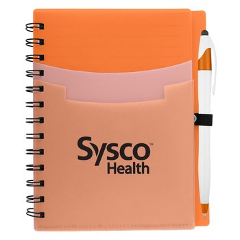 Tri-Pocket Notebook & Pen - Personalization Available from Positive Promotions