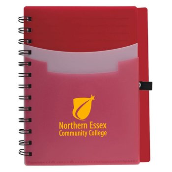 Tri-Pocket Spiral Notebook - Personalization Available from Positive Promotions