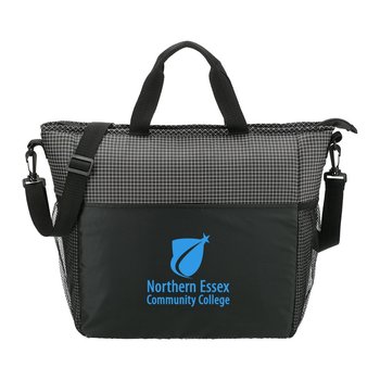 Criss Cross 24-Can Cooler Tote Bag - Personalization Available from Positive Promotions