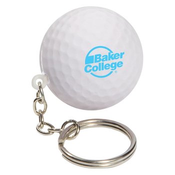 Golf Ball Stress Reliever Key Tag - Personalization Available from Positive Promotions