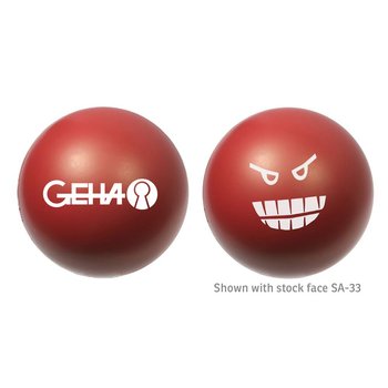 Emoticon Stress Ball - Personalization Available from Positive Promotions