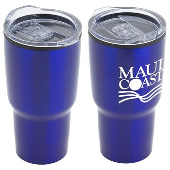 Deluxe Stainless-Steel/Polypropylene Travel Tumbler 30-Oz. - Personalization Available from Positive Promotions