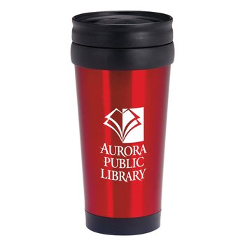 Double-Wall Stainless-Steel Travel Tumbler 16-Oz. - Personalization Available from Positive Promotions