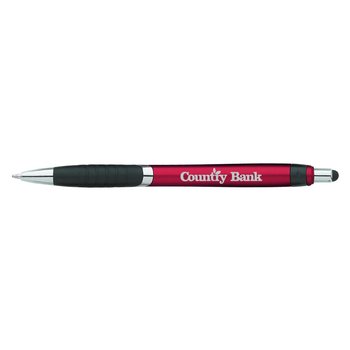 Sleek Metallic Pen With Chrome Accents - Personalization Available from Positive Promotions