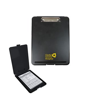 Black Storage Clipboard - One-Color Personalization Available from Positive Promotions