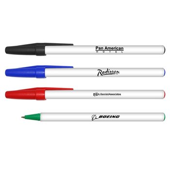 Round Ballpoint Stick Pen - Personalization Available from Positive Promotions