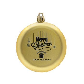 Shatter-Resistant Flat Round Ornament - Personalization Available from Positive Promotions