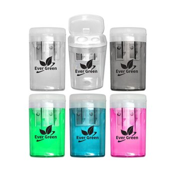 Pencil Sharpener with Flip Top Box - Personalization Available from Positive Promotions