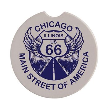 Absorbent Stone Car Coaster Set - Personalization Available from Positive Promotions