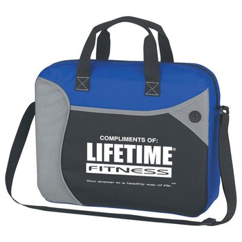 Wave Briefcase/Messenger Bag - Personalization Available from Positive Promotions