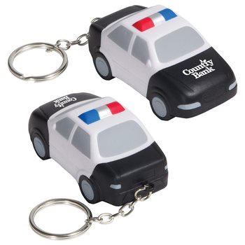 Police Car Key Chain Stress Reliever - Personalization Available from Positive Promotions