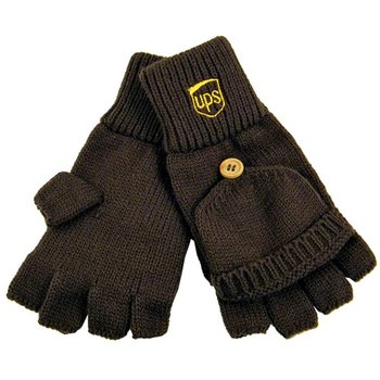 Fingerless Gloves With Flap - Embroidered Personalization Available from Positive Promotions