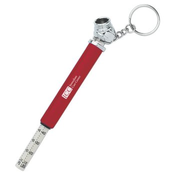 Mini Tire Gauge Key Chain - Personalization Available from Positive Promotions