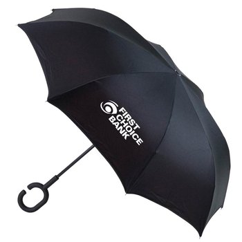 Stratus Reversible Umbrella - Solid - Personalization Available from Positive Promotions